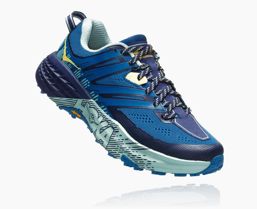 Trail Shoes Womens - Hoka One One Speedgoat 3 - Blue - BYXMELC-13